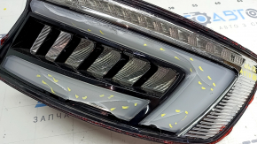 External wing light right Audi A4 B9 17-19 sedan LED, without glass, cracks, for spare parts