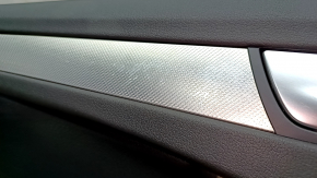 Door trim card front left Audi A4 B8 13-16 rest, BANG & OLUFSEN, black, under memory seat, with black insert leather, armrest leather, molding gray, scratches