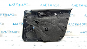 Door trim card front left Audi A4 B8 13-16 rest, BANG & OLUFSEN, black, under memory seat, with black insert leather, armrest leather, molding gray, scratches