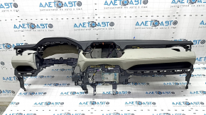 Torpedo front panel without AIRBAG Toyota Rav4 19 - black and gray, tears