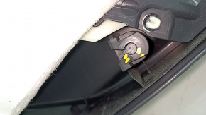 Door trim card rear left VW Passat b8 16-19 USA black with black insert plastic, armrest leather, molding gray gloss, broken fastener