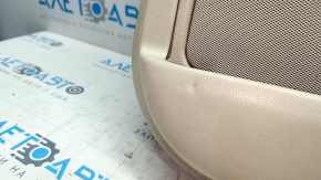 Door trim card front right Lincoln MKZ 13-16 beige leather, armrest leather, insert wood gloss, butts