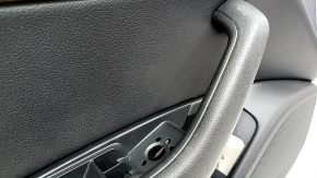 Door trim card front left Audi A4 B9 17-19 black, black armrest, leather, wood insert, scratches