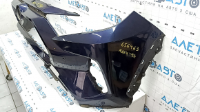 Front bare bumper Toyota Rav4 19 - for parking sensors, for plugs, blue, painted, dent