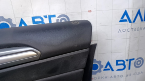 Door trim card front right Ford Fusion mk5 13-16 titanium black, with leather insert, leather armrest, molding gray gloss, scratches, tear, pokes