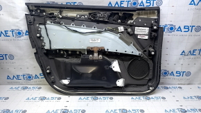 Door trim card front right Ford Fusion mk5 13-16 titanium black, with leather insert, leather armrest, molding gray gloss, scratches, tear, pokes