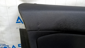 Door trim card front left Ford Edge 15-18 black with black insert cloth, armrest leather, molding handle gray, bumps, abrasions, scratches
