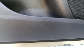 Door trim card front left Ford Fusion mk5 13-16 black with black insert cloth, armrest leather with red stitching, molding gray gloss, dents, scratches