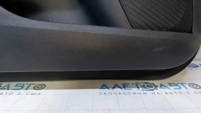 Door trim card front left Ford Fusion mk5 13-16 black with black insert cloth, armrest leather, molding gray gloss, dents, bump, scratches, broken fastening