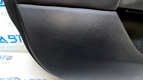Door trim card front left Ford Fusion mk5 13-16 black with black insert cloth, armrest leather, molding gray gloss, dents, bump, scratches, broken fastening
