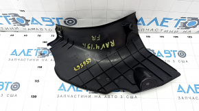 Front pillar trim right lower Toyota Rav4 19 - black, worn, plastic turned white
