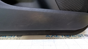 Door trim card front left Ford Fusion mk5 13-16 black with gray insert cloth, armrest leather, molding gray gloss, scratches, dents