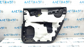 Door trim card rear left Dodge Journey 11- black with black insert leather, armrest leather, white stitching