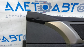 Door trim card front right Ford Fusion mk5 13-16 black with black insert leather, leather armrest, wood molding, bumps, scratches