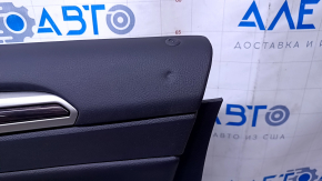 Door trim card front right Ford Fusion mk5 13-16 black with black insert leather, leather armrest, wood molding, bumps, scratches