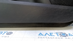 Door trim card front left Ford Fusion mk5 17-20 black with black insert cloth, armrest leather, molding gray structure, dents, scratches