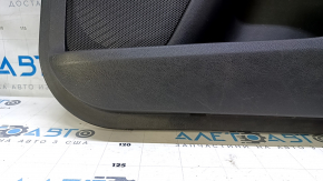 Door trim card front right Ford Fusion mk5 13-16 black with black insert cloth, armrest leather, molding gray gloss, dents, scratches, abrasions