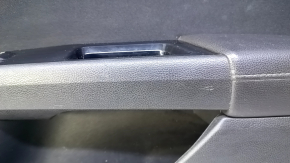 Door trim card front right Ford Fusion mk5 13-16 black with black insert cloth, armrest leather, molding gray gloss, dents, scratches, abrasions
