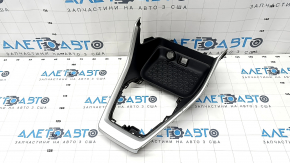 Toyota Rav4 19 center console trim - front, black without wireless charging, gray insert, scratches