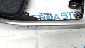 Toyota Rav4 19 center console trim - front, black without wireless charging, gray insert, scratches