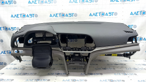 Torpedo front panel with AIRBAG Hyundai Elantra AD 19-20 black with gray inserts, scratches, scuffed, rusty squib