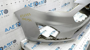 Front bumper bare Ford Fusion mk5 19-20 without parking sensors and towing hook, silver, scratches, dents, non-factory holes