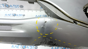 Front bumper bare Ford Fusion mk5 19-20 without parking sensors and towing hook, silver, scratches, dents, non-factory holes