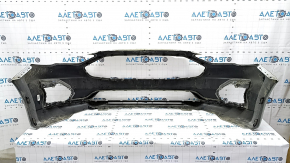 Front bumper bare Ford Fusion mk5 19-20 without parking sensors and towing hook, silver, scratches, dents, non-factory holes