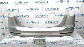 Rear bumper bare Ford Fusion mk5 19-20 for 4 parking sensors without Park Assist, silver, scratches