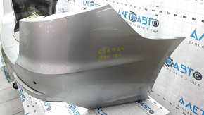 Rear bumper bare Ford Fusion mk5 19-20 for 4 parking sensors without Park Assist, silver, scratches