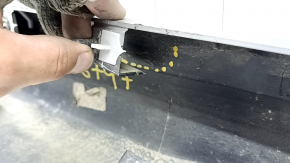 Right threshold Ford Fusion mk5 13-20 silver, with seal, scratches, pressed, dented fastening, crack, broken fastenings