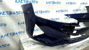 Front bumper bare Hyundai Elantra AD 19-20 blue, scratches, dented, crack