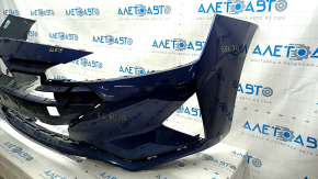 Front bumper bare Hyundai Elantra AD 19-20 blue, scratches, dented, crack