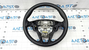 Bare steering wheel Ford Fusion mk5 13-20 rubber black, scuffs, torn fasteners