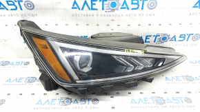 Front right headlight complete Hyundai Elantra AD 19-20 halogen with brackets and cover, sand
