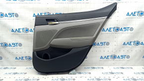 Door trim card rear right Hyundai Elantra AD 19-20 gray, rubber armrest, gray cloth insert, gray molding, scratches, needs cleaning