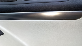 Door trim card front right Ford Explorer 11-12 pre-rest leather gray, plastic turned white, scratches