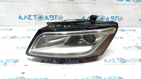Front left headlight complete Audi Q5 8R 13-17 rest, xenon, scratches, broken mount, sand, needs polishing