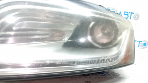 Front left headlight complete Audi Q5 8R 13-17 rest, xenon, scratches, broken mount, sand, needs polishing