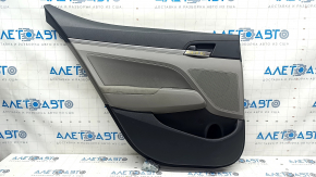 Door trim card rear left Hyundai Elantra AD 19-20 gray, rubber armrest, gray cloth insert, gray molding, scratches, for dry cleaning