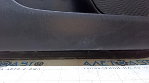 Door trim card front left Lincoln MKZ 13-16 black leather, armrest leather, insert wood gloss, scratches, dent, abrasions