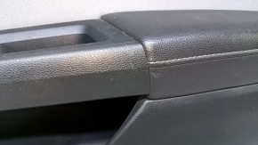 Door trim card front right Ford Fusion mk5 17-20 black with gray insert cloth, armrest leather, molding gray structure, scratches, pokes, scuffs