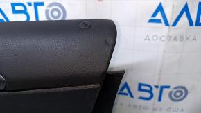 Door trim card front right Ford Fusion mk5 17-20 black with gray insert cloth, armrest leather, molding gray structure, scratches, pokes, scuffs