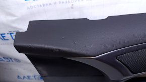 Door trim card front right Ford Fusion mk5 17-20 black with gray insert cloth, armrest leather, molding gray structure, scratches, pokes, scuffs