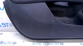 Door trim card front left Lincoln MKZ 13-16 black leather, armrest leather, insert wood gloss, scratches, bumps, abrasions