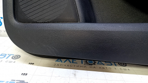 Door trim card front right Ford Edge 15-18 black leather, armrest leather, scratches, abrasions