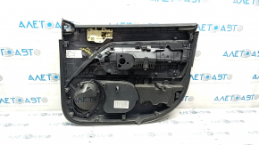 Door trim card front left Jeep Compass 11-16 black with black insert leather, handle worn, scratch, broken fastening