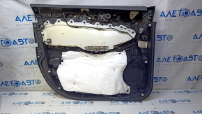 Door trim card front right Ford Edge 15-18 black leather, armrest leather, scratches, abrasions