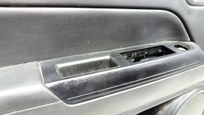 Door trim card front left Jeep Compass 11-16 black with black insert leather, handle worn, scratch, broken fastening