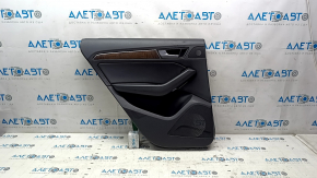 Door trim card rear left Audi Q5 8R 09-17 black, insert leather black, armrest rubber, molding under the tree, scratches